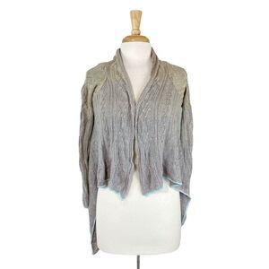 Sundance Catalog Sweater Size XS Extra Small Linen Blend Waterfall Boho Cardigan